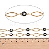 304 Stainless Steel Enamel Evil Eye & Rhombus Link Chains CHS-K021-13G-05-3