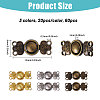 60Pcs 3 Colors Alloy Snap Lock Clasps FIND-GL0002-01-2