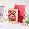 Wedding Bamboo Greeting Card AJEW-WH20060-11A-3