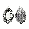 Tibetan Style Alloy Pendant Cabochon Settings PW-WG58EB0-02-1