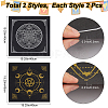 CREATCABIN 4Pcs 2 Styles Non-woven Square Altar Tarot Tablecloth AJEW-CN0002-23-2