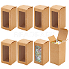 Kraft Paper Candy Boxes with PVC Clear Window CON-WH0097-07A-02A-1