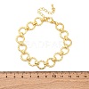 Brass Ring Chain Link  Bracelets for Women Men BJEW-K273-16G-5