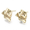 Brass Stud Earring Findings X-KK-N232-116-NF-1