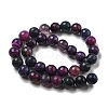 Faceted Natural Fire Crackle Agate Beads Strands G-F447-12mm-N05-3