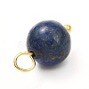Natural Mixed Gemstone Charms PALLOY-JF00992-02-4