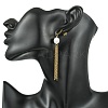 304 Stainless Steel Stud Tassel Earrings for Women EJEW-JE07185-2