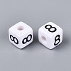 Opaque Acrylic European Large Hole Beads SACR-N020-01B-09-2