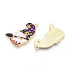 Alloy Enamel Pendants ENAM-T022-01G-2