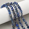 Natural Lapis Lazuli Star Beads Strands G-Z080-A05-1