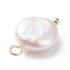Natural Baroque Pearl Keshi Pearl Pendants X-PALLOY-JF01494-01-4