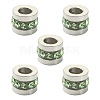 201 Stainless Steel Polymer Clay Rhinestone Inlaid Beads RB-YW0001-11J-1