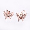 Long-Lasting Plated Brass Micro Pave Cubic Zirconia Charms ZIRC-F069-32RG-2