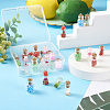 Fashewelry 28Pcs 4 Style Glass Wishing Bottle Pendant Decorations GLAA-FW0001-01-5