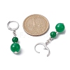 Round Natural Malaysia Jade Dangle Earrings EJEW-JE05536-01-2