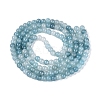 Ombre Effect Dyed Crackle Glass Beads Strands GLAA-Q106-01A-B26-3