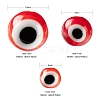 3 Strands 3 Style Handmade Evil Eye Lampwork Round Bead Strands LAMP-LS0001-12F-3