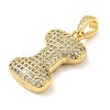 Brass Micro Pave Cubic Zirconia Pendants X-KK-E061-03G-09-2