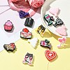 15Pcs 15 Styles Food Grade Silicone Focal Beads SIL-CJ0002-49-5