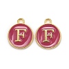 Golden Plated Alloy Enamel Charms LS-ENAM-S118-08F-1