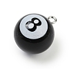 8 Ball Sport Theme Resin Pendants RESI-I063-01B-2