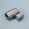 Tarnish Resistant Matte Style Barrel 304 Stainless Steel Magnetic Clasps with Glue-in Ends STAS-I026-05-3