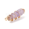 Natural Amethyst Pointed Pendants PALLOY-JF01703-01-4
