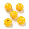 Printed Wood European Beads WOOD-G022-18K-1