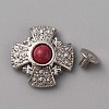 Zinc Alloy & Resin Coin Screw Rivets FIND-WH0110-630P-02-1