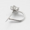 Trendy Rhodium Plated 925 Sterling Silver Micro Pave Cubic Zirconia Pinch Bails STER-M081-072B-2