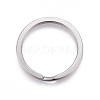 304 Stainless Steel Split Key Ring Clasps STAS-L226-007D-2