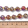 Electroplated Natural Druzy Geode Crystal Beads Strands G-G459-02M-4
