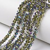 Electroplate Transparent Glass Beads Strands EGLA-A034-T4mm-Q16-1