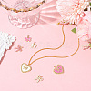 6Pcs 6 Styles Rack Plating Brass Enamel Charms KK-BBC0021-43-3