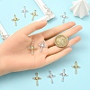 10Pcs Alloy Rhinestone Pendants FIND-YW0007-83G-5