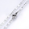 304 Stainless Steel Cable Chain Necklaces NJEW-P223-01P-2