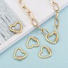 Brass Micro Pave Cubic Zirconia Screw Carabiner Lock Charms ZIRC-G160-23G-6