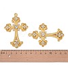 Alloy Rhinestone Cross Big Pendants LS-ALRI-1475-G-NR-4