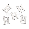 304 Stainless Steel Alphabet Charms STAS-H122-H-P-2