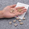 Electroplate Cowrie Shell Links connectors SHEL-CJ0001-01-3