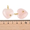 Natural Rose Quartz Pendants G-D104-01G-09-3