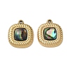 Natural Paua Shell Pendants SA-CBA11D7-28B-G-1