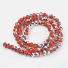 Electroplate Opaque Glass Beads Strands EGLA-A034-P4mm-M12-2