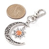 4Pcs Moon & Sun Alloy Pendant Decorations HJEW-JM01596-3