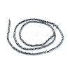 Electroplate Glass Beads Strands X-EGLA-F149-FR-02-4