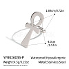 304 Stainless Steel Cuff Open Rings for Women WJ3618-2-1