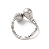 316 Stainless Steel Cuff Ring RJEW-C066-01P-3