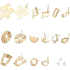 Brass Stud Earring Findings KK-BC0002-24-1