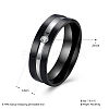 Valentine's Day Gifts Titanium Steel Cubic Zirconia Couple Rings For Men RJEW-BB16425-9-3