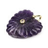 Natural Amethyst Carved Pendants G-C276-01G-03-2
